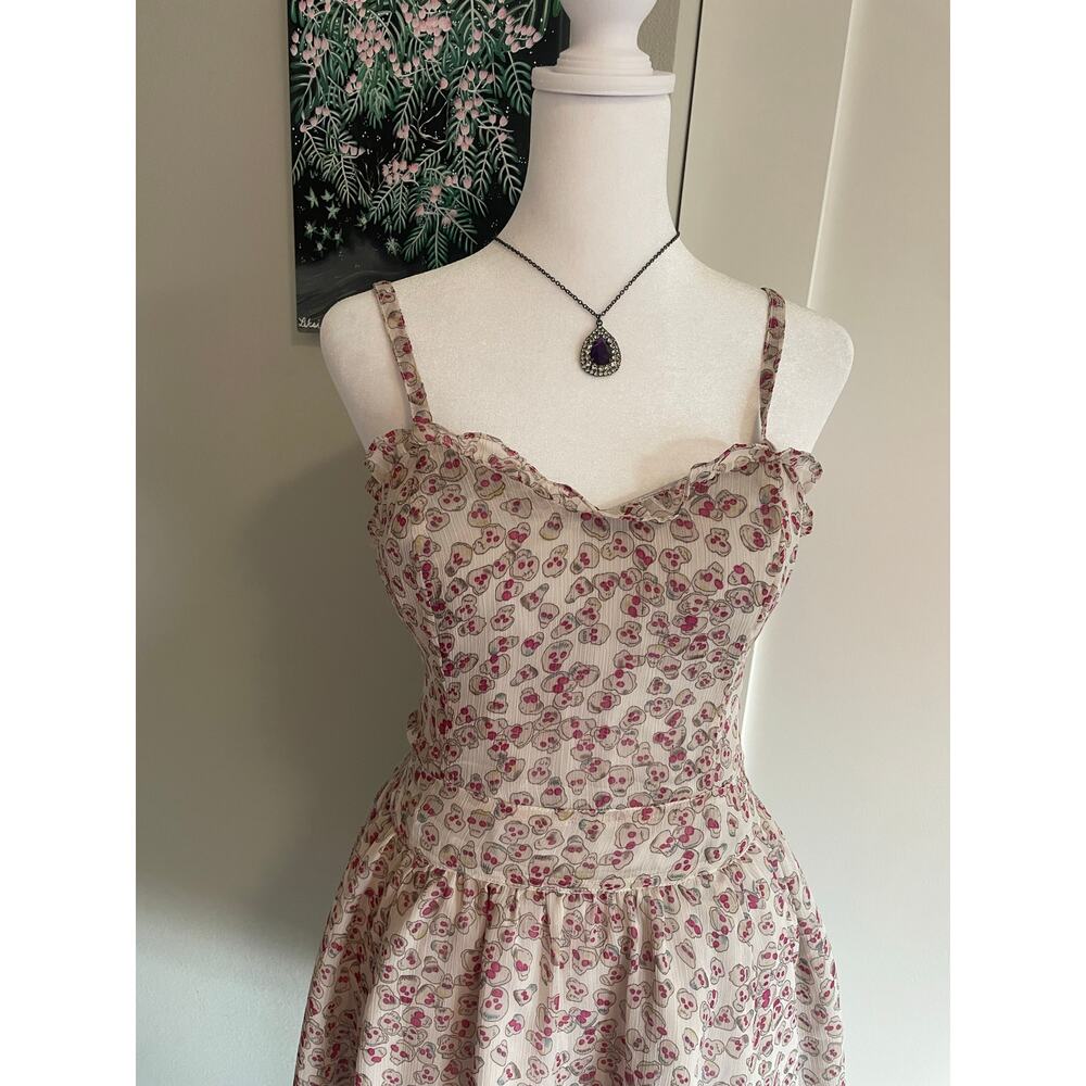 vintage Tripp skull lace ruffle trim dress - Picture 5 of 6